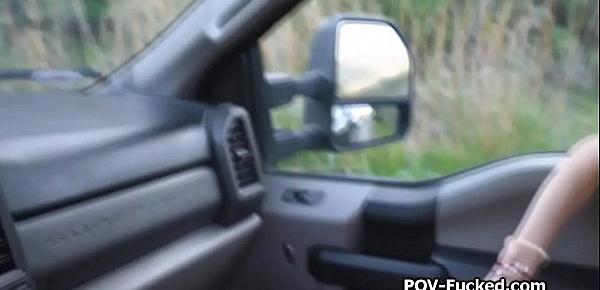  Country road pick up leads to deep pussy fuck